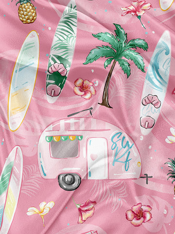 Pink Beach Camping Towel and Blanket Panel