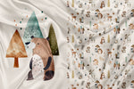 Panel for Clothing and Blanket Friends of the woods beige background