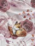 Panel for Napkin and Blanket Fox floral triangle