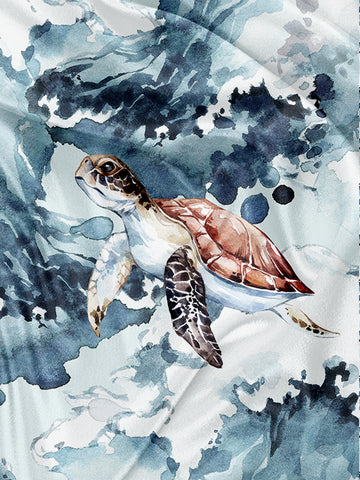Sea Turtle Napkin and Blanket Panel