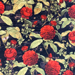 100% Cotton Patterned - Big Red Rose