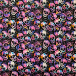 100% Cotton with Pattern - Purple Skull
