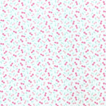 100% Cotton with Pattern - Cherry Pink
