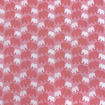 100% Cotton Patterned - Pink and White Elephant