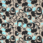100% Cotton with Pattern - Jungle Blue