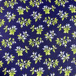 100% Cotton with Pattern - Small blue flower