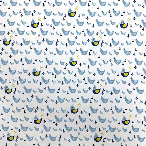 100% Cotton with Pattern - Blue Hen