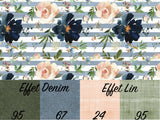 Floral Lined Blue Gold 