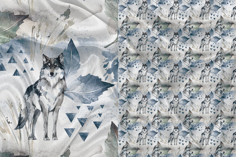 Wolf Triangle Leaf Clothing and Blanket Panel