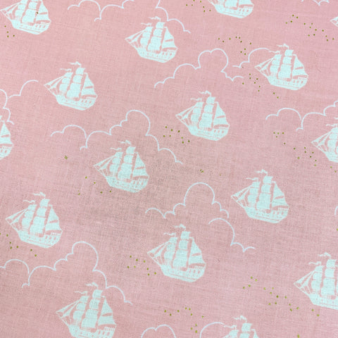 100% Cotton with Pattern - Sailboat