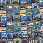 100% Cotton with Pattern - Vintage Car