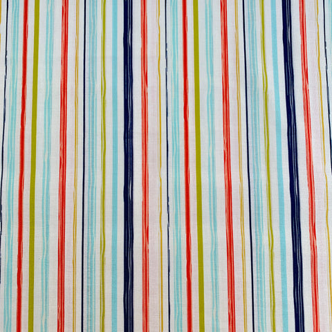 100% Cotton with Pattern - Orange Stripe