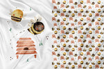 Panneau pour Vêtement et Couverture Petite abeille et sa ruche